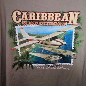 Caribbean Island Excursions Graphic Shirt Mens 3XLT NEW
